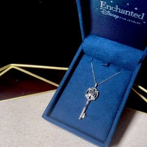 Disney Enchanted fine jewelry - Castle Key Necklace with diamond accent